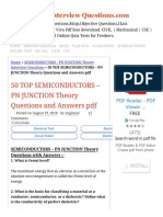 50 Top Semiconductors - PN Junction Theory Questions and Answers PDF Semiconductors - PN Junction Theory Interview Questions