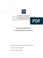 El Principio Dispositivo y El Impulso Procesal de Oficio PDF