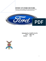 A Project Report On Ford Motors