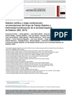 Diabetes Mellitus y Riesgo Cardiovascular: Recomendaciones Del Grupo de Trabajo Diabetes y Enfermedad Cardiovascular de La Sociedad Espa Nola de Diabetes (SED, 2015)