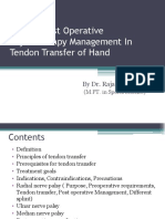 Pre and Post Operative Physiotherapy Management in Tendon Transfer of Hand