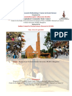  Application form   Marginalized Community Study Center  (Talasamudaayagala Adhyayana Kendra)  Center for the Study of Social Exclusion & Inclusive Policy (CSSEIP),  National Law School of India University (NLSIU) Bangalore Sponsored by the       Indian Council of Social Science Research (ICSSR), New Delhi Application Form for Ten Days Research Methodology Course in Social Science       1. Name (In block letters): ………………………………………………………………………… 2. Gender: Male / Female: ………………………………………………………………………… 3. Category: ST/SC/OBC/GM/Ph any other…………………………………………………….. 4. Date of Birth: …………………………………………………………………………………… 5. Institution / University: ………………………………………………………………………… 6. Department with address ………………………………………………………………………. 7. Educational Qualifications: …………………………………………………………………..… 8. Field of Specialization: …………………………………………………………………………. 9. Mailing Address: ………..………………………………………………………………………                                 ……………………………………………………………………………….. Phone No- (Office/ Residence): ……………