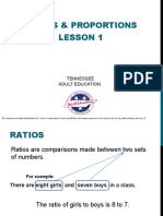 Ratios & Proportions Lesson 1: Tennessee Adult Education