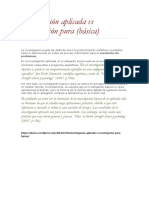 Investigación Aplicada Vs Investigación Pura