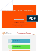 Standards For On-Site Cable Testing