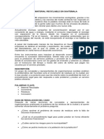 La Concesión de Material Reciclable en Guatemala (Marco Teorico)