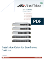 Installation Guide For Stand-Alone Switches: x510 Series