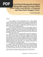 Asal Usul Nenek Moyang Suku Sawu NTT PDF