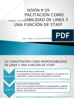 Sesion 9 Capacitación Como Responsabilidad de Línea y Función Del Staff Aprendizaje Como Clave