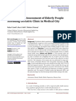 Mental Health Assessment of Elderly People Attending Geriatric Clinic in Medical City