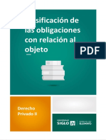 Clasificación de Las Obligaciones Con Relación Al Objeto