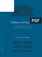 Copia de COOPER (2007) Politics of Orality (Mnemosyne, Bibliotheca Classica Batava Supplementum) PDF