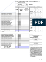 School Form 5 (SF 5) Report On Promotion and Level of Proficiency & Achievement