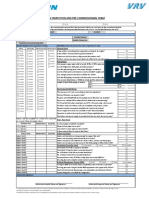 VRV Inspection and Pre-Commissioning Form