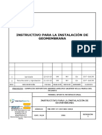 Instructivo de Instalacion de Geomembrana