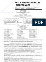 Editorial Board Publication Information 2007 Personality and Individual Differences