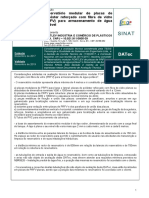 Reservatório Modular de Placas de Poliéster Reforçado Com Fibra de Vidro (PRFV) para Armazenamento de Água Potável