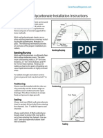 Multi-Wall Polycarbonate Installation Instructions: Bending/Burying Bending/Burying Bending/Burying Bending/Burying