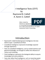 Culture Fair Intelligence Test (CFIT) Manual