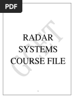 Radar Systems Course File