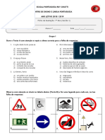 Teste de Avaliação 7º Ano