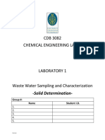 CDB 3082 Chemical Engineering Lab Iv: - Solid Determination