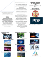 Triptico Exposicion de Astronomia