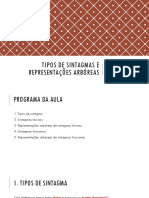 Sintaxe - Aula 03 - Tipos de Sintagma e Representações Arbóreas