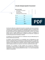 Corrección Escala Autopercepción Vocacional