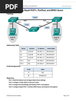 Lab - Configuring Rapid PVST+, Portfast, and Bpdu Guard: Topology