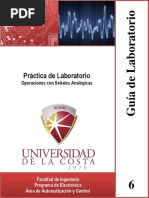 Guía de Laboratorio 6. Práctica de Laboratorio Operaciones Con Señales Analógicas