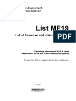 Math Formulas Ans Statistical Tables-ALevels