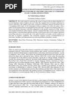 Anxiety in Learning English As A Second Language at A Tertiary Stage Causes and Solutions