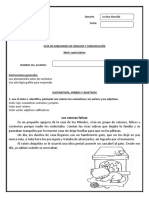 Guía 3 Reforzamiento de Contenidos (Verbos, Adjetivos y Sustantivos)