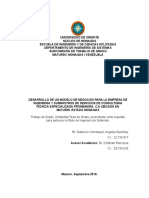 Desarrollo de Un Modelo de Negocios para La Empresa de Ingenieria y Suministros de Servicios de Consultoria Técnica Especializada Promemora, C.A Ubicada en Maturìn. Estado Monagas