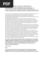 Case Digest: Banco Filipino Savings and Mortgage Bank V. Tala Realty Services Corporation