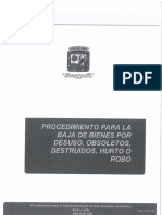 Procedimiento para La Baja de Bienes Por Desuso, Obsoletos, Destrudios, Hurto o Robo PRO-DAD-009 - GAD Portoviejp PDF