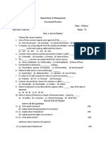 Department of Management Secretarial Practice Class: II BBA Time: 3 Hours Sub Code: SABA41 Mark: 75 Part A (4x1 4 Marks) Choose The Correct Answer