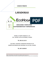 Catalogo Lavadoras Ecohogar PDF