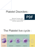 Platelet Disorders:: Marshell Tendean, MD Department of Internal Medicine UKRIDA Jakarta 2016