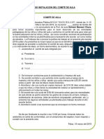 Acta de Instalacion Del Comité de Aula 1°c