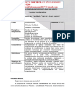 Portfólio Gestão de Projetos e A Viabilidade Financeira de Um Negócio - Empresa Calce Leve