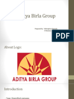 Aditya Birla Group: Prepared By: Vishnupriya Ramesh S Sharanya