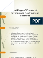 Red Flags of Enron's of Revenue and Key Financial Measures