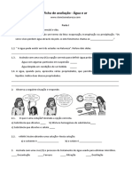 Ficha de Avaliação 5º Ano - CN - Ar - Agua - Site