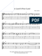 This Land Is Your Land Guitar Tab Melody