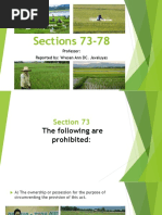 Sections 73-78: Professor: Reported By: Wresen Ann DC. Javaluyas