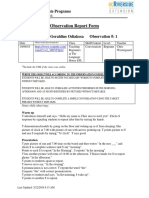 Observation Report Form: TESOL Certificate Programs