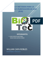 Willian Capa Robles: Tecnicas Y Metodos para La Extraccion Y Purificación de Adn (PCR)