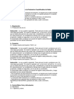 Protocolo de Evaluación de Parámetros Cuantificables de Habla